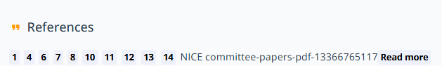 AI generated referencing within documents