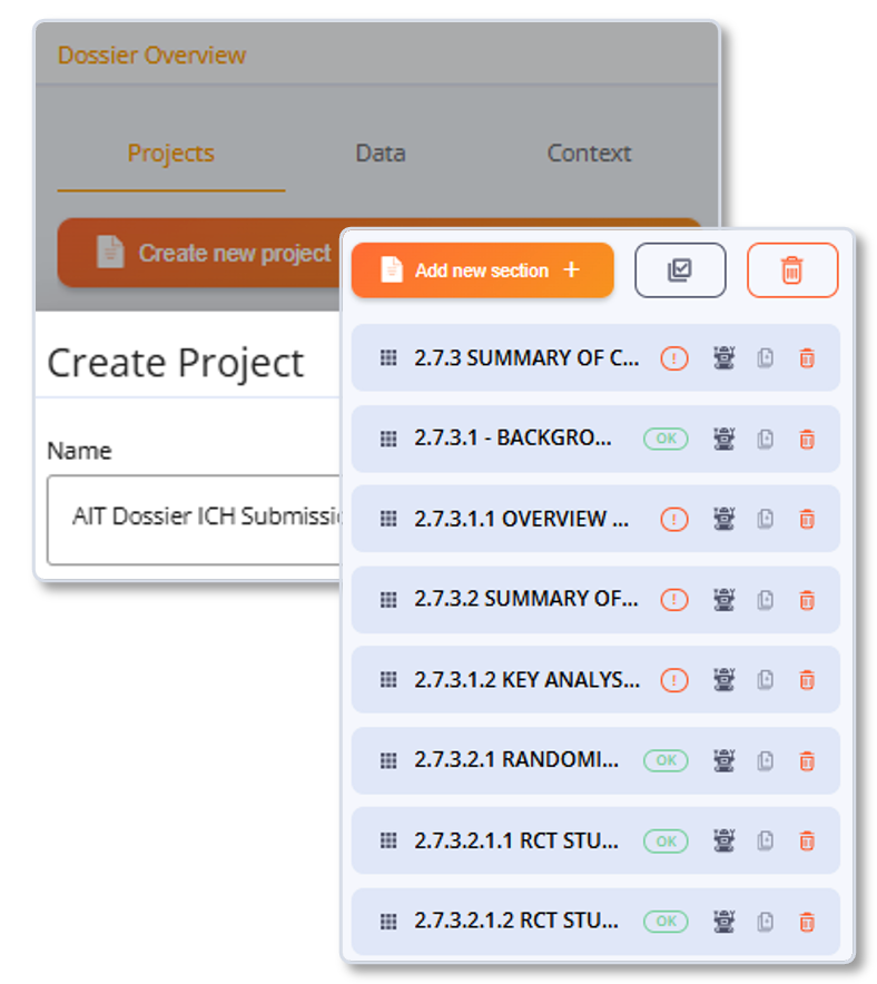 oneRay Dossier Builder Research Setup